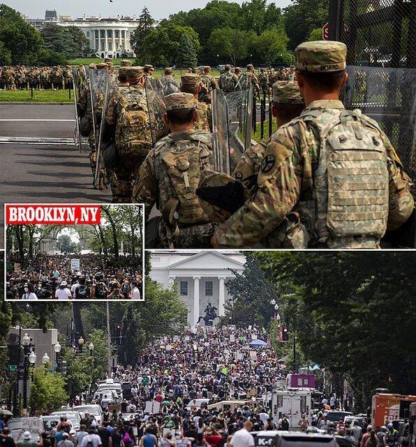 گزارش تصویری از تظاهرات بزرگ مقابل کاخ سفید